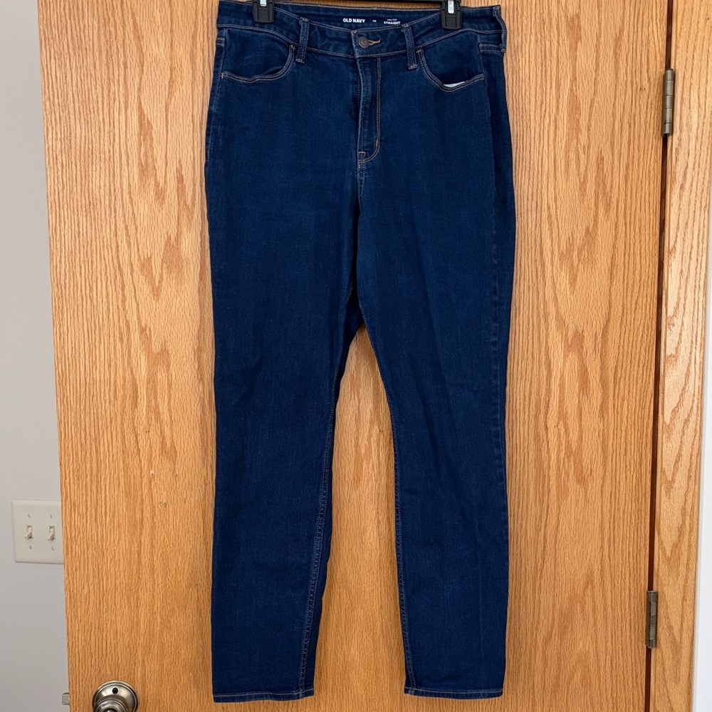 Old Navy High Rise Straight Blue Jeans